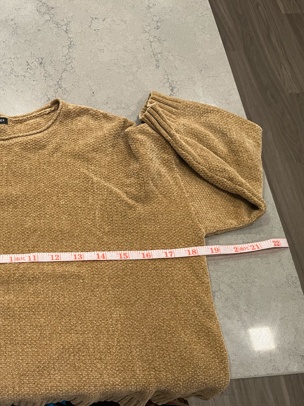 Eileen Fisher Organic Cotton Camel Textured Knit Sweater Medium Relaxed Fit - Picture 8 of 8